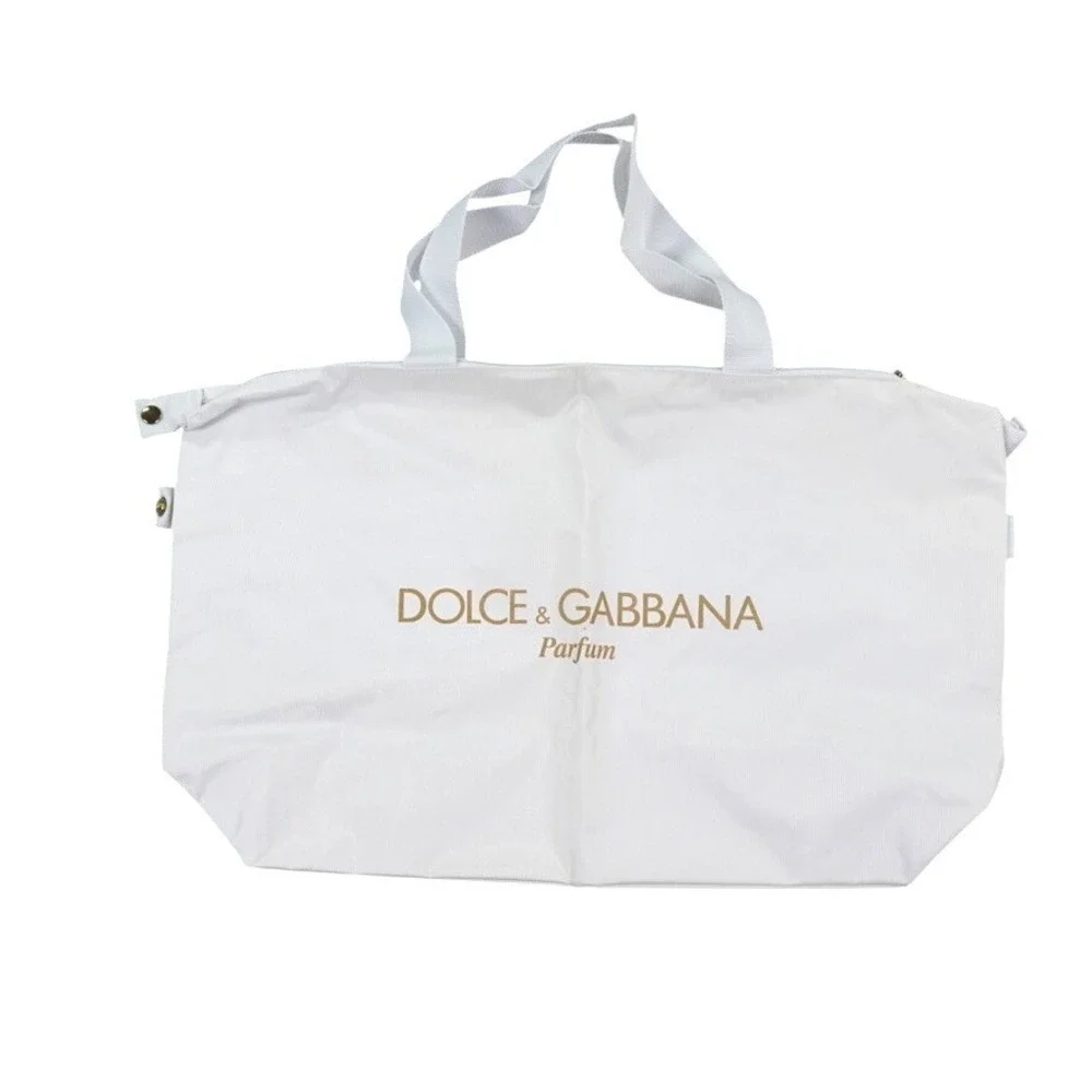 Dolce & Gabbana Parfum Tote Bag Giveaway Large White Gold Logo Travel Beach